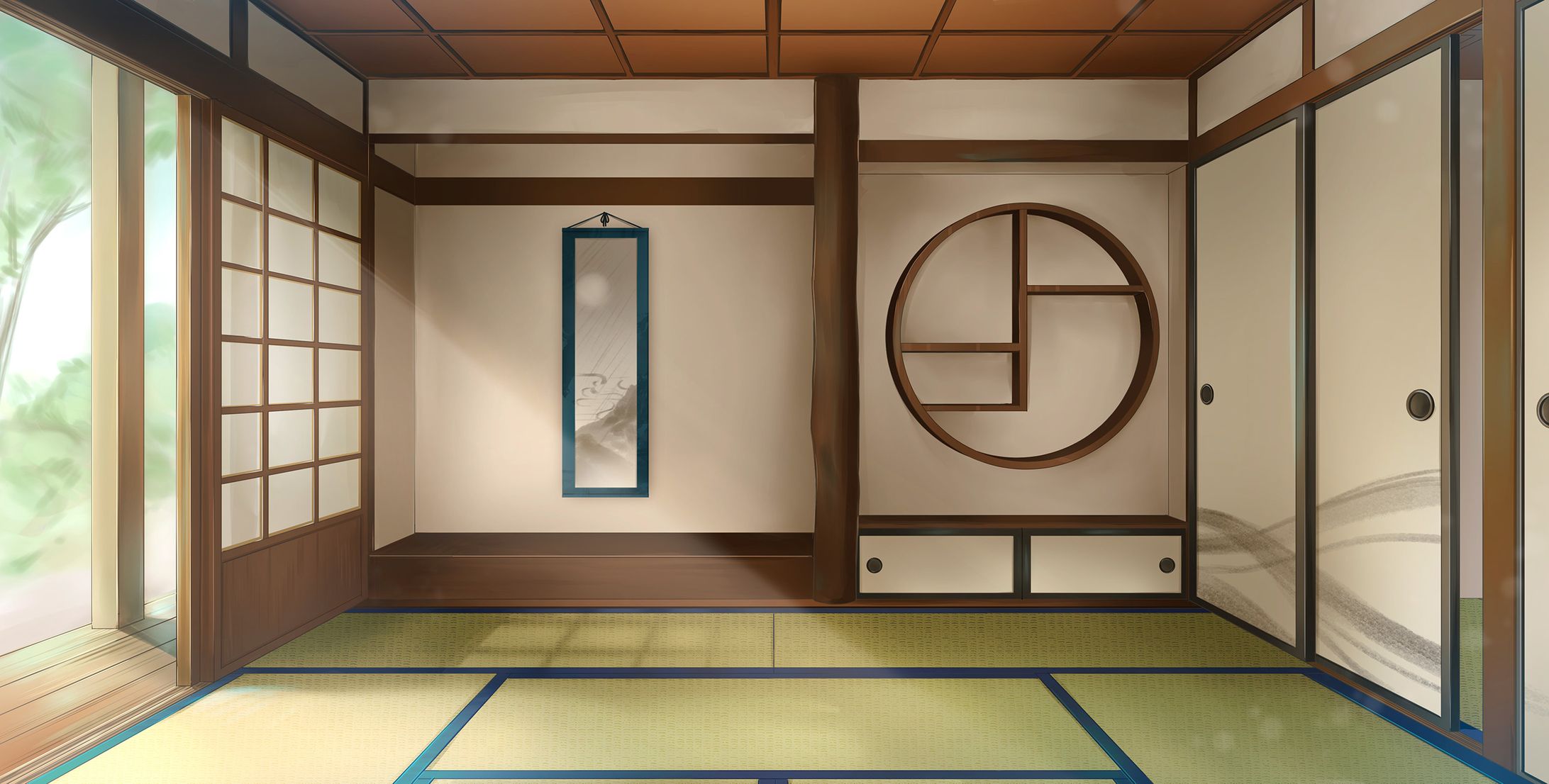 和室背景イラスト/202410-1