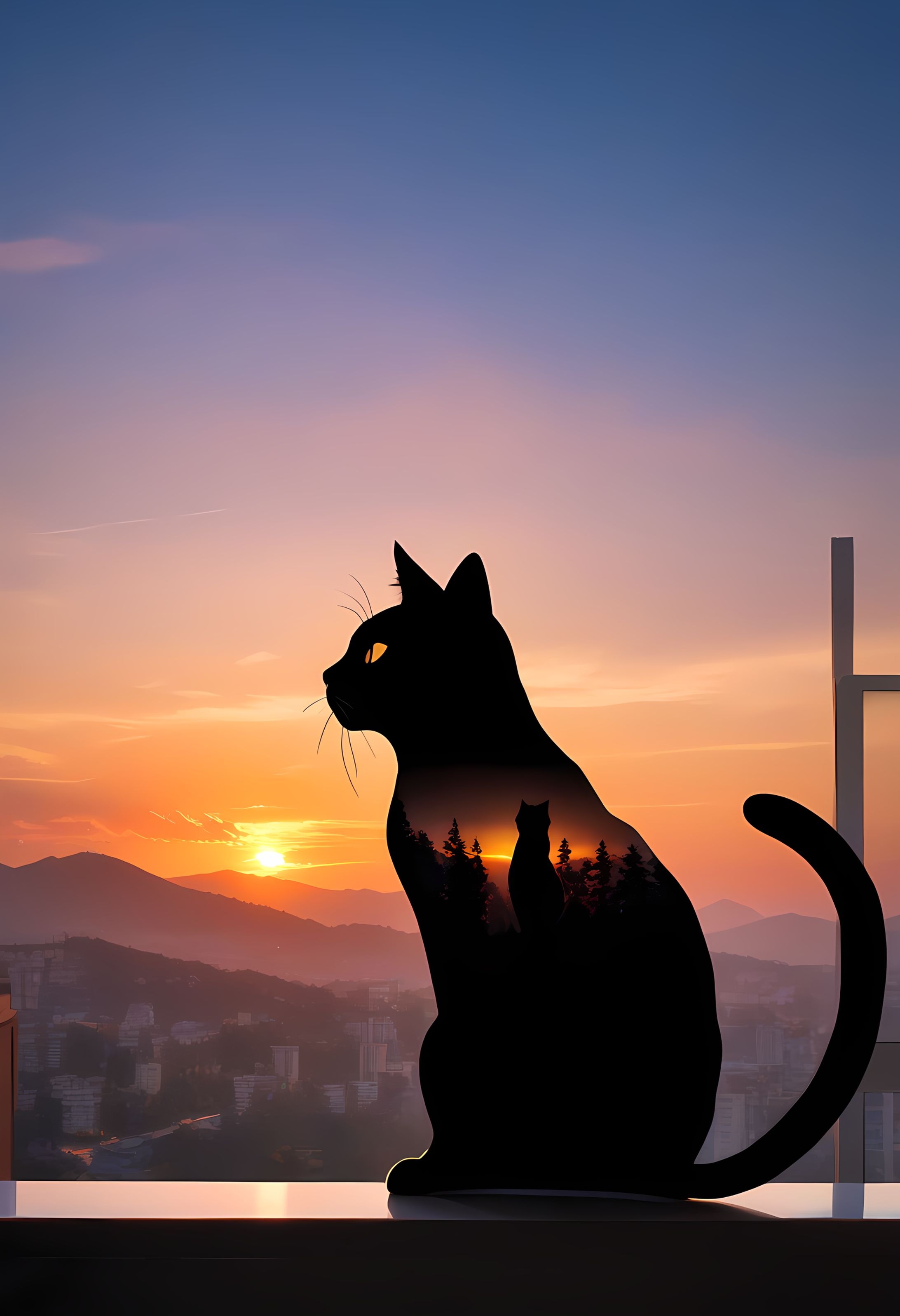 30 「夕闇にあらわれる猫」-1