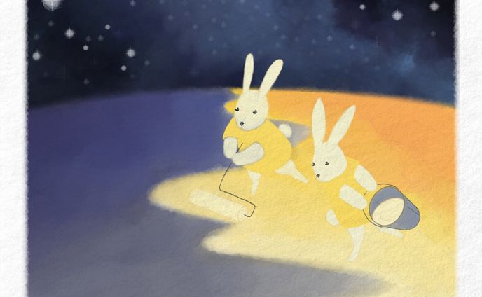 月のうさぎさん