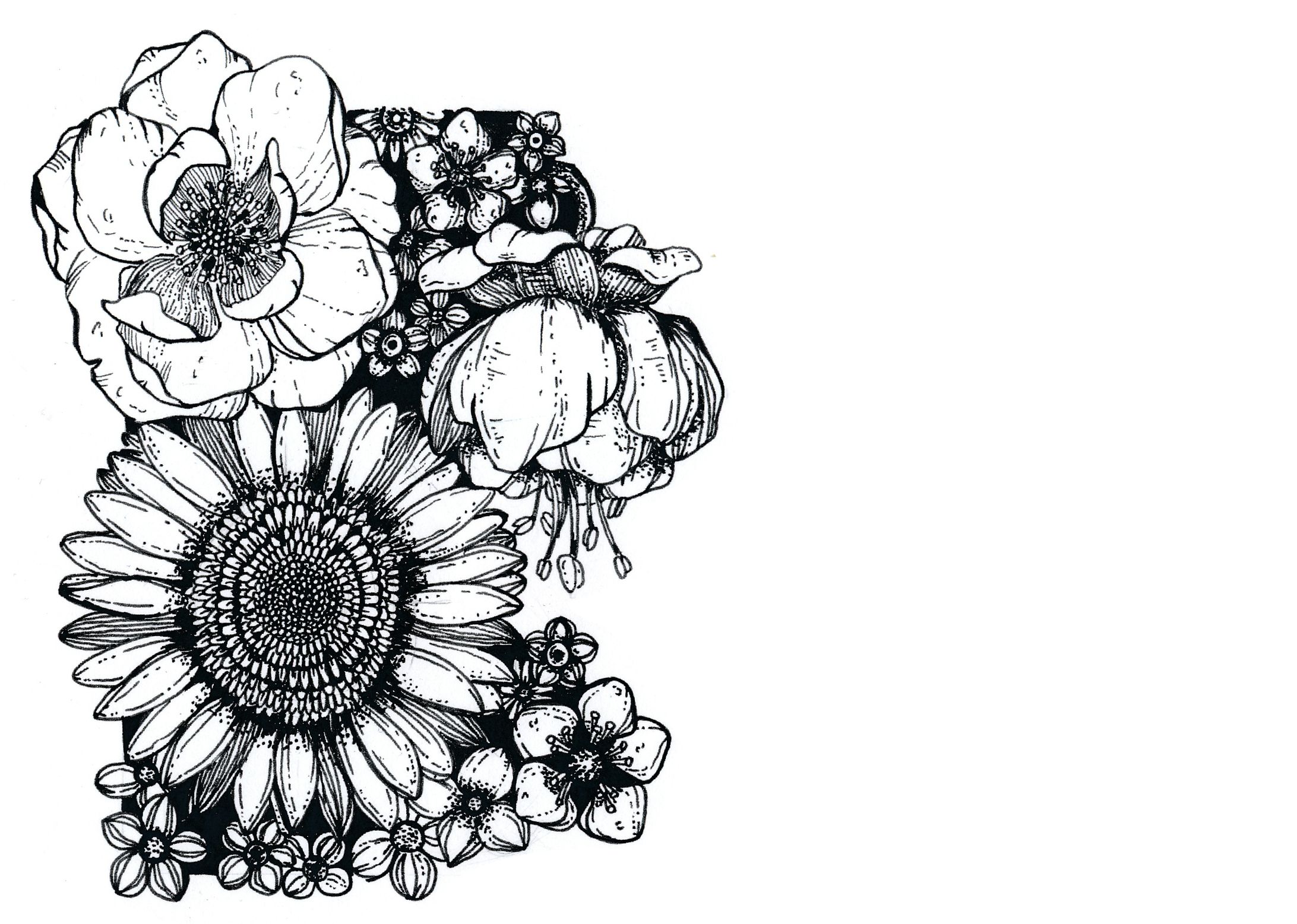 名刺デザイン：花-1