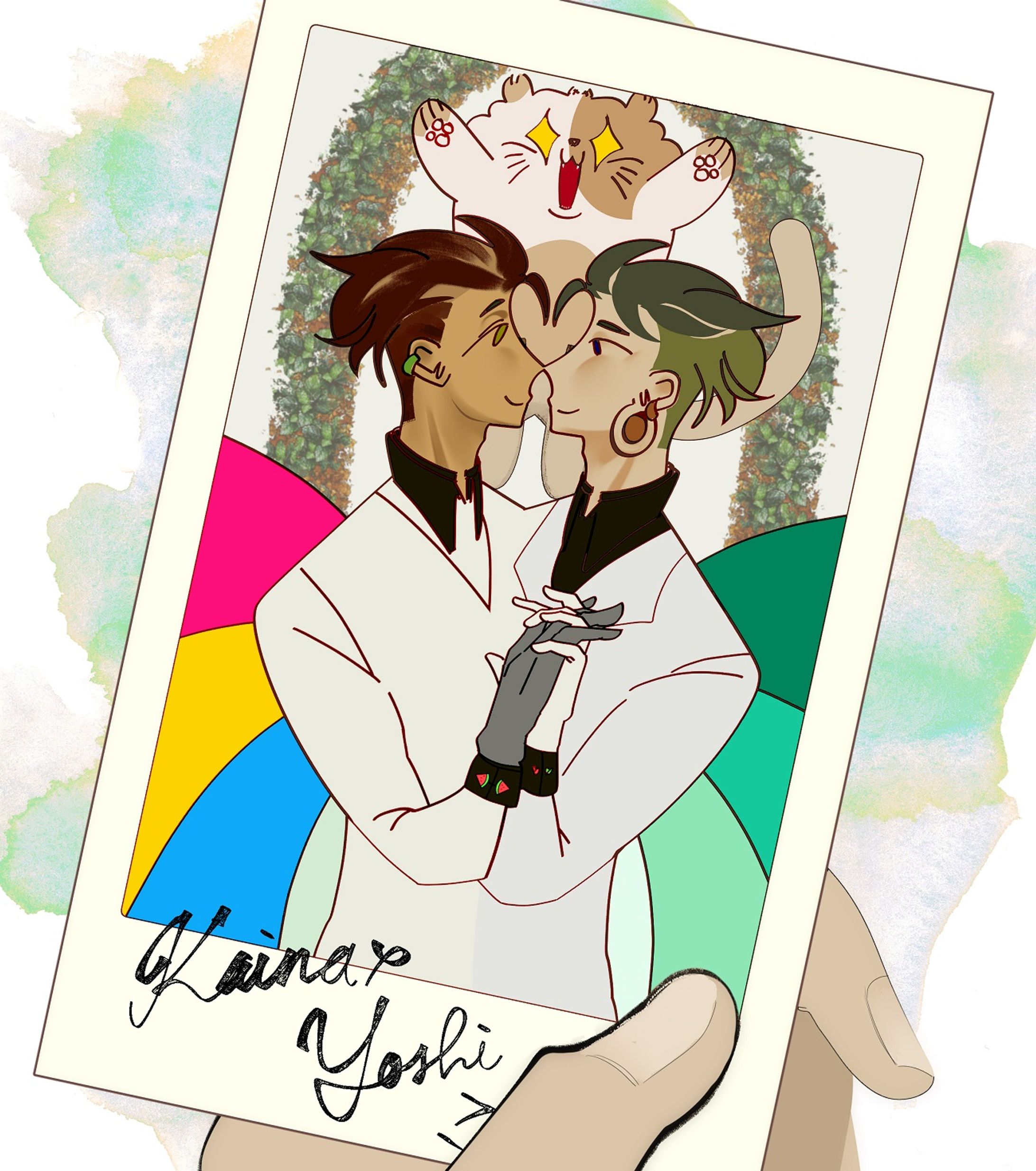 【イラスト】kai and yoshi, wedding-1