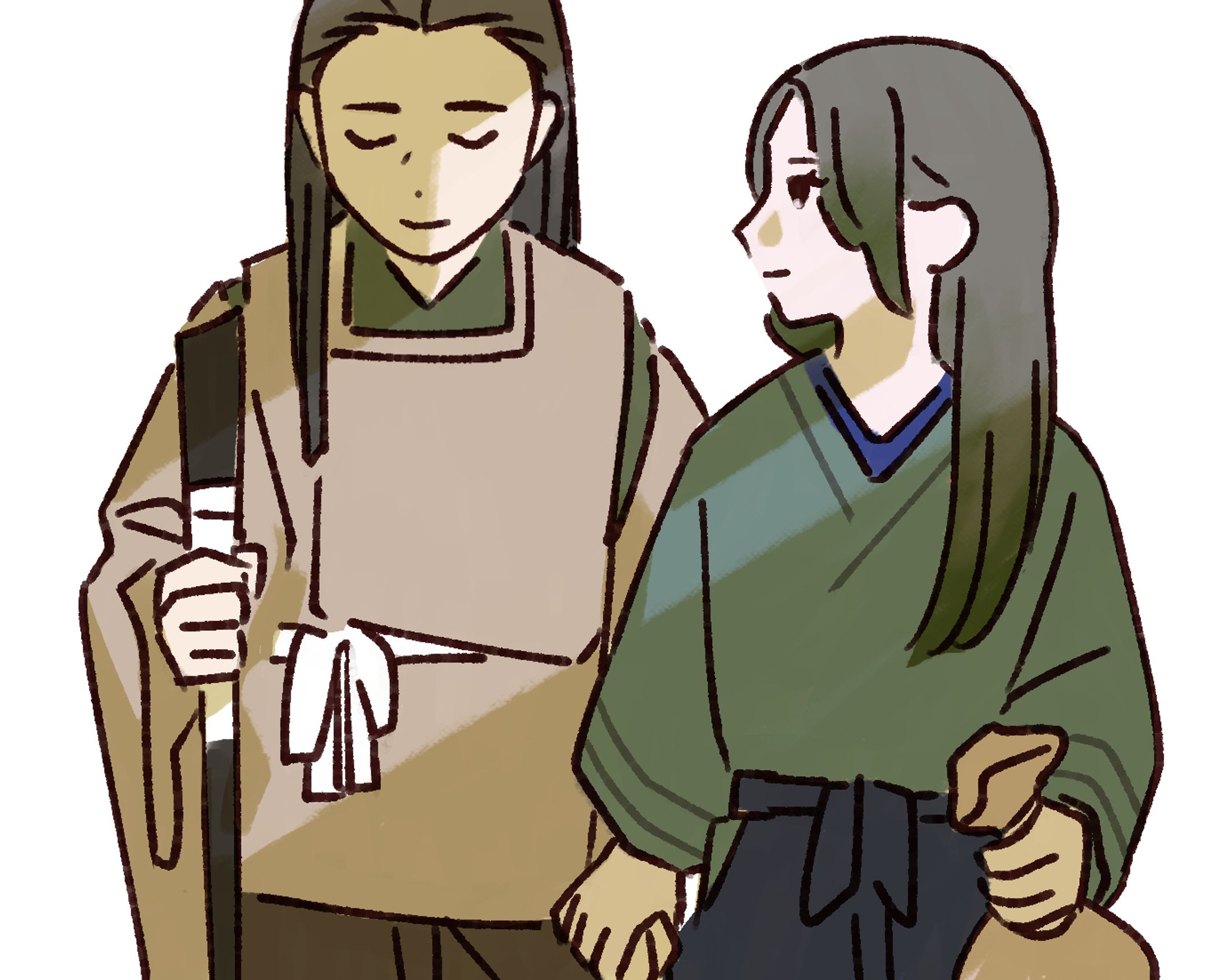 【お仕事】新聞連載小説「星のおちた海」挿絵③-1