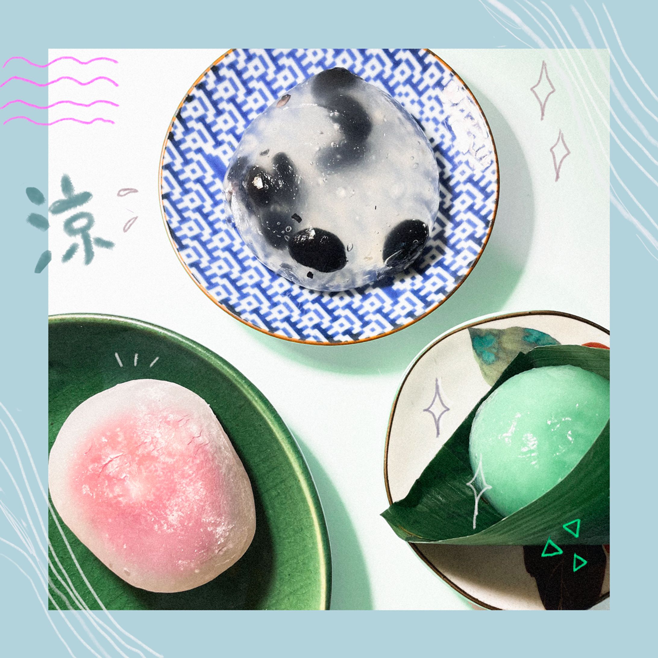 和菓子紹介写真（イラスト入り）-1