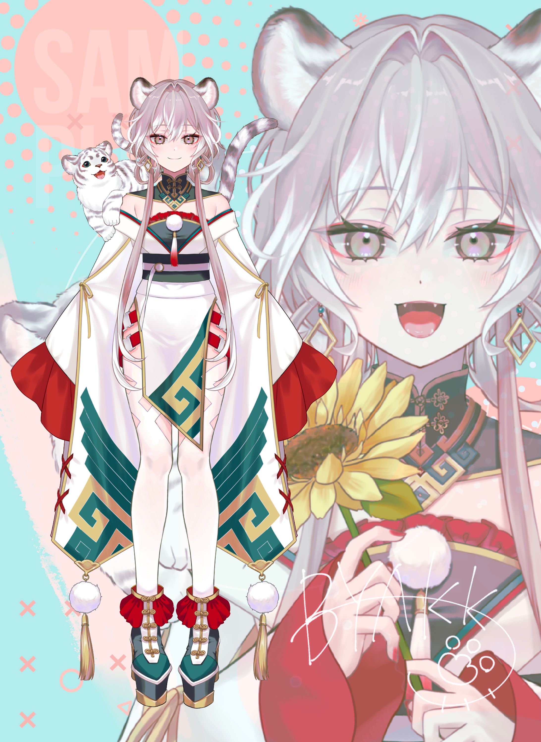呀倭様Live2Dパーツ分けイラスト-1