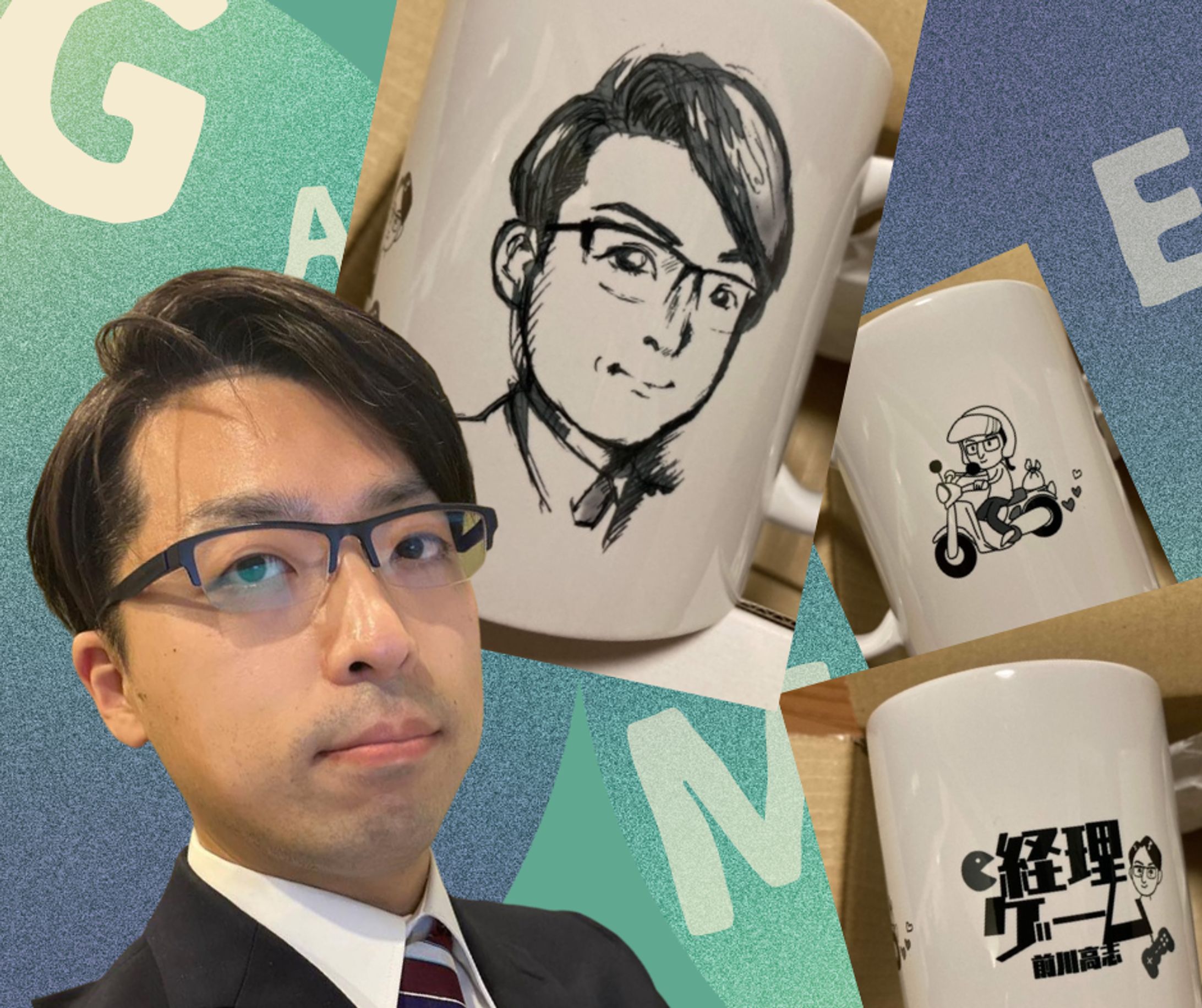似顔絵マグカップ（４）-1