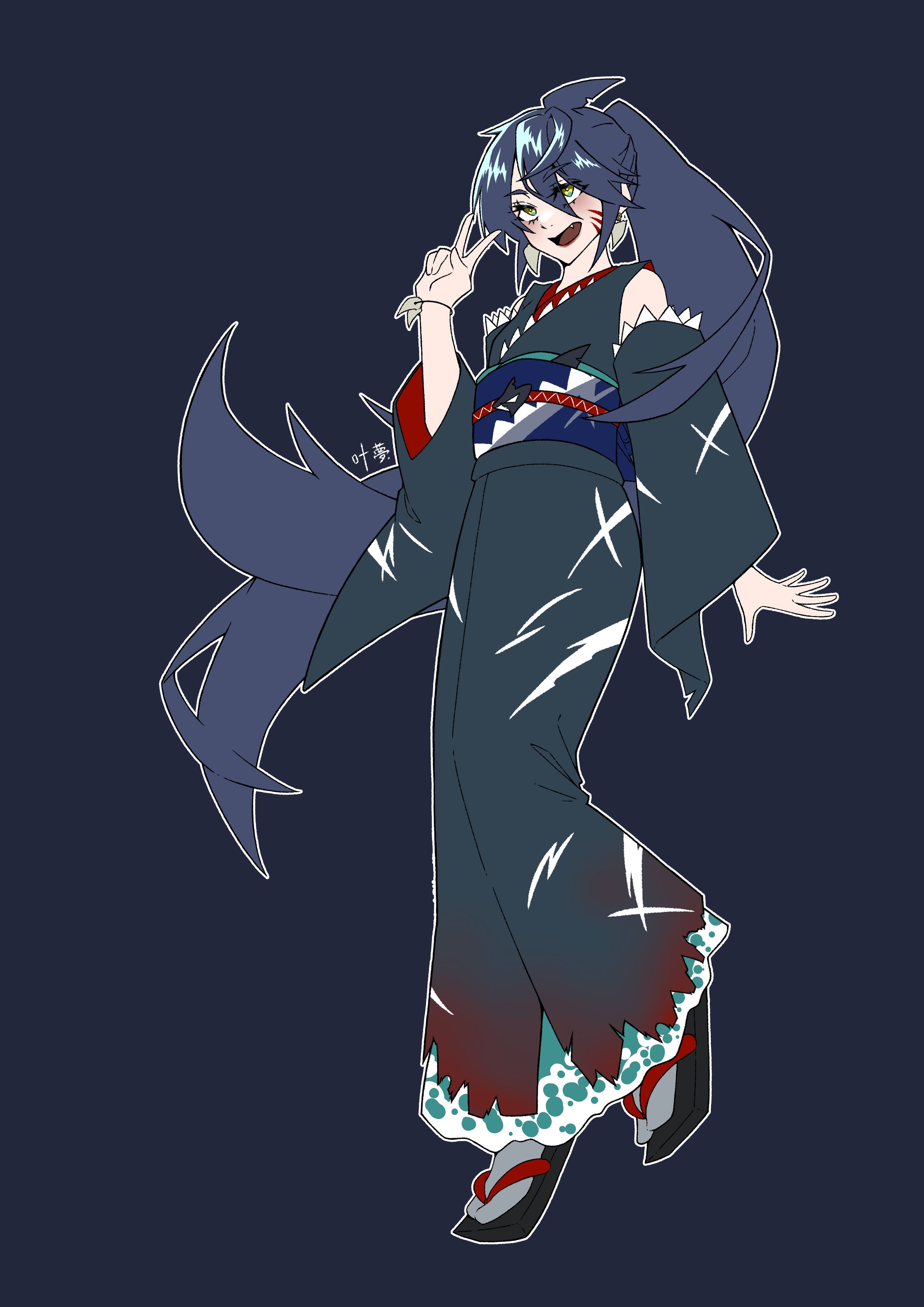 キャラデザ練習　サメちゃん-1