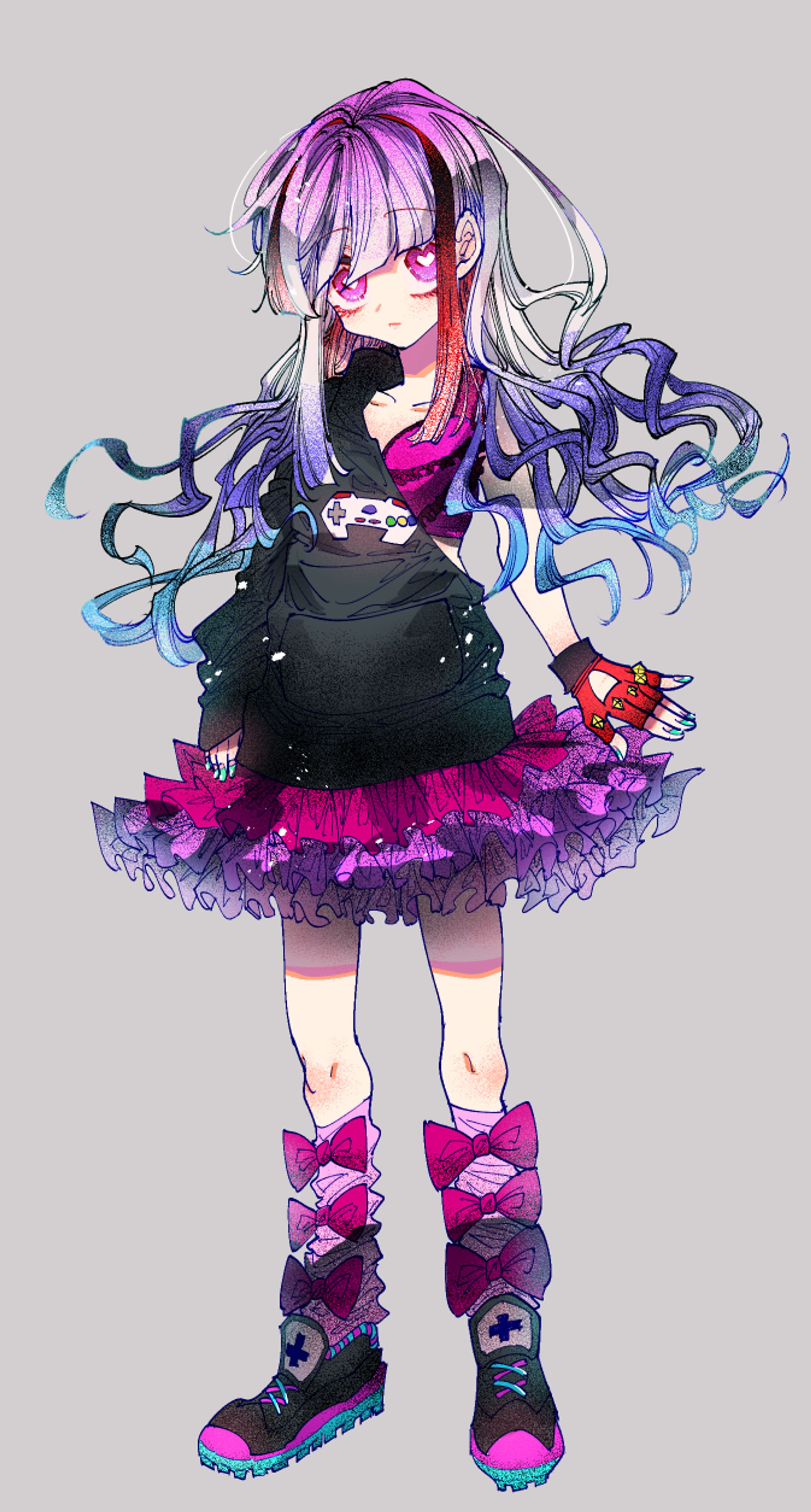 Vtuber「極彩夜うい」キャラクターデザイン-1