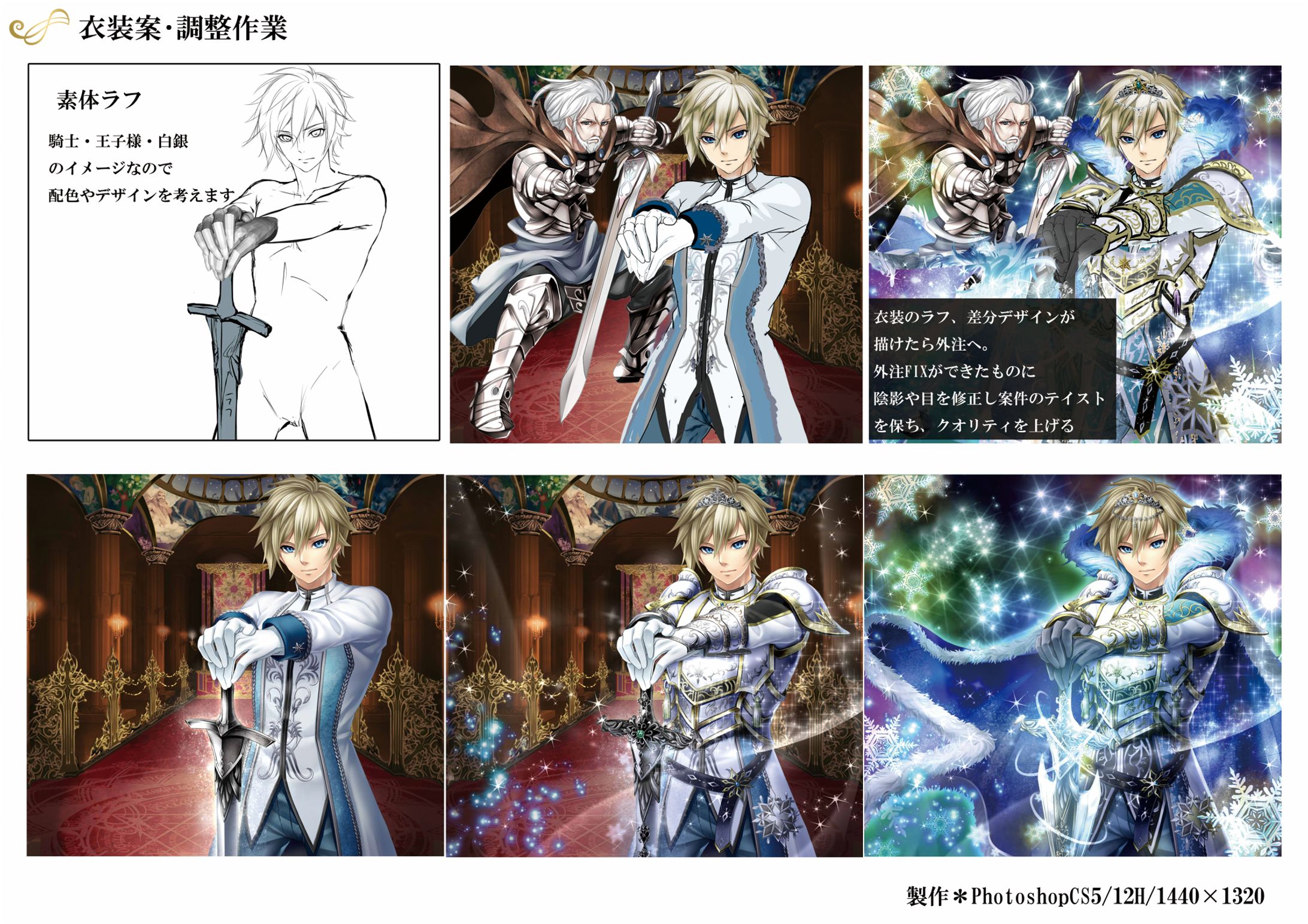 キャラデザ・段階差分構想 -1