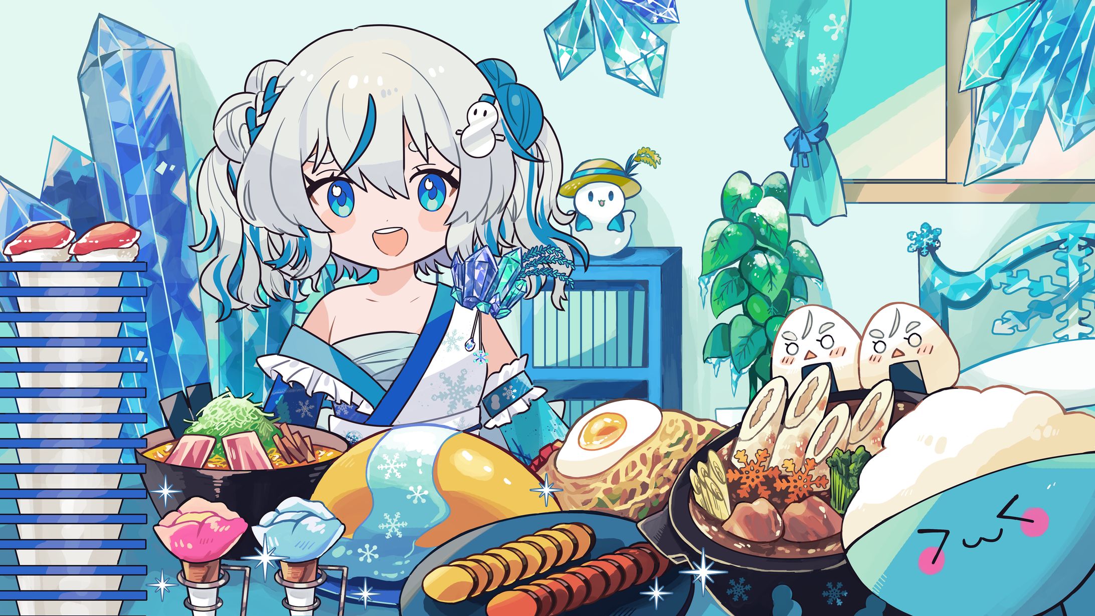 Vsinger  いなほ様　配信OPアニメーション用イラスト-1