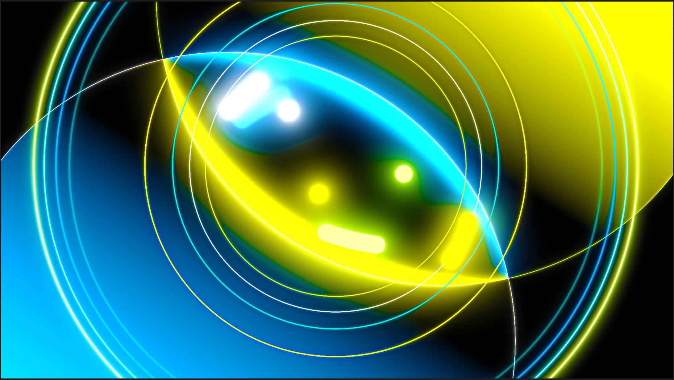 「Create Synergy」から連想：相乗効果 / 単独の動きが複数を巻き込む / 波状に広がるこれらのワードを表現に盛り込み制作。全編を通して2D表現のみ。シェイプのぶつかりにより、波を生み出し周囲を巻き込むような抽象的表現で冒頭は表現。