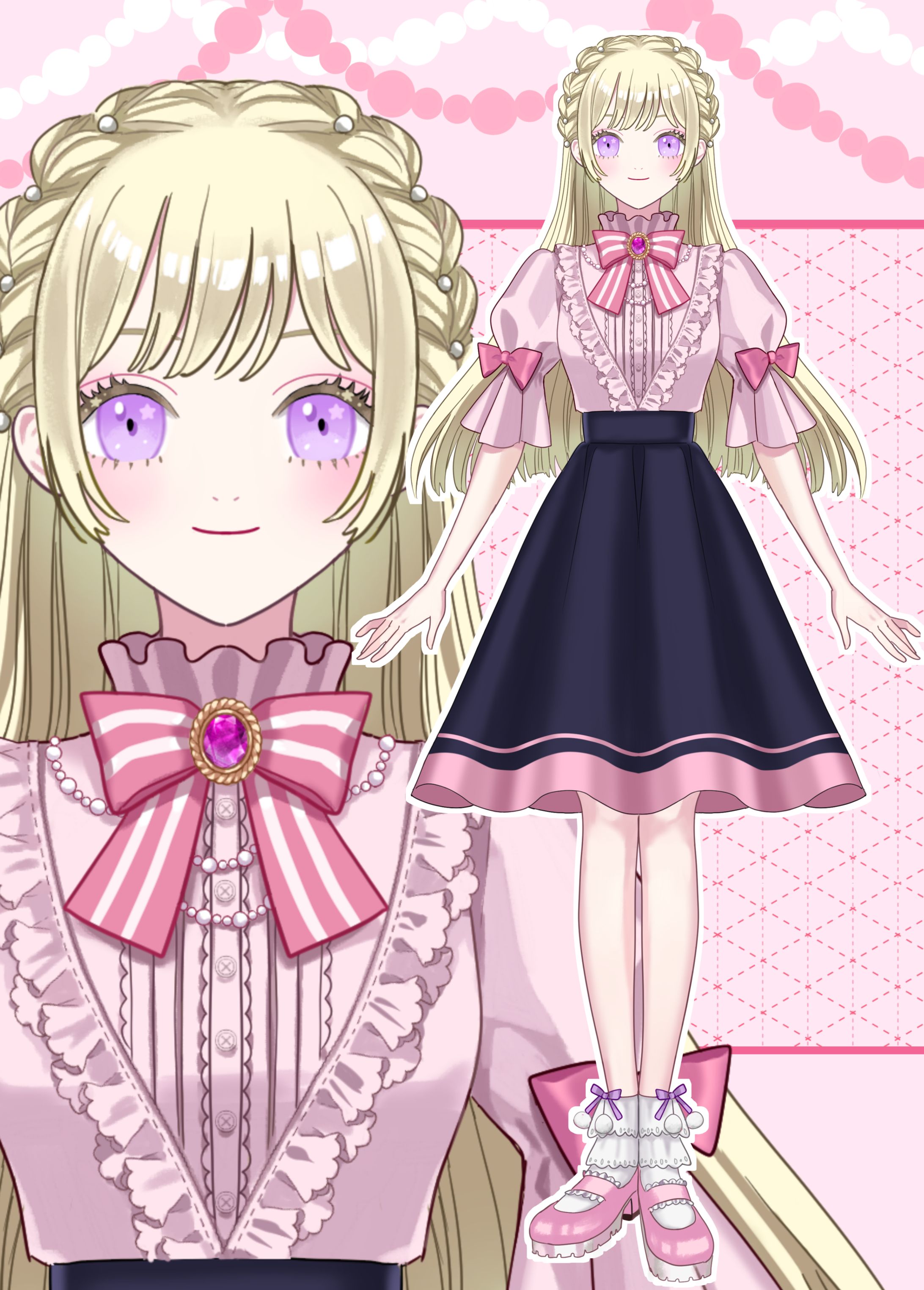 ⑥Vキャラクターデザイン+LIVE2Dパーツ分け-1