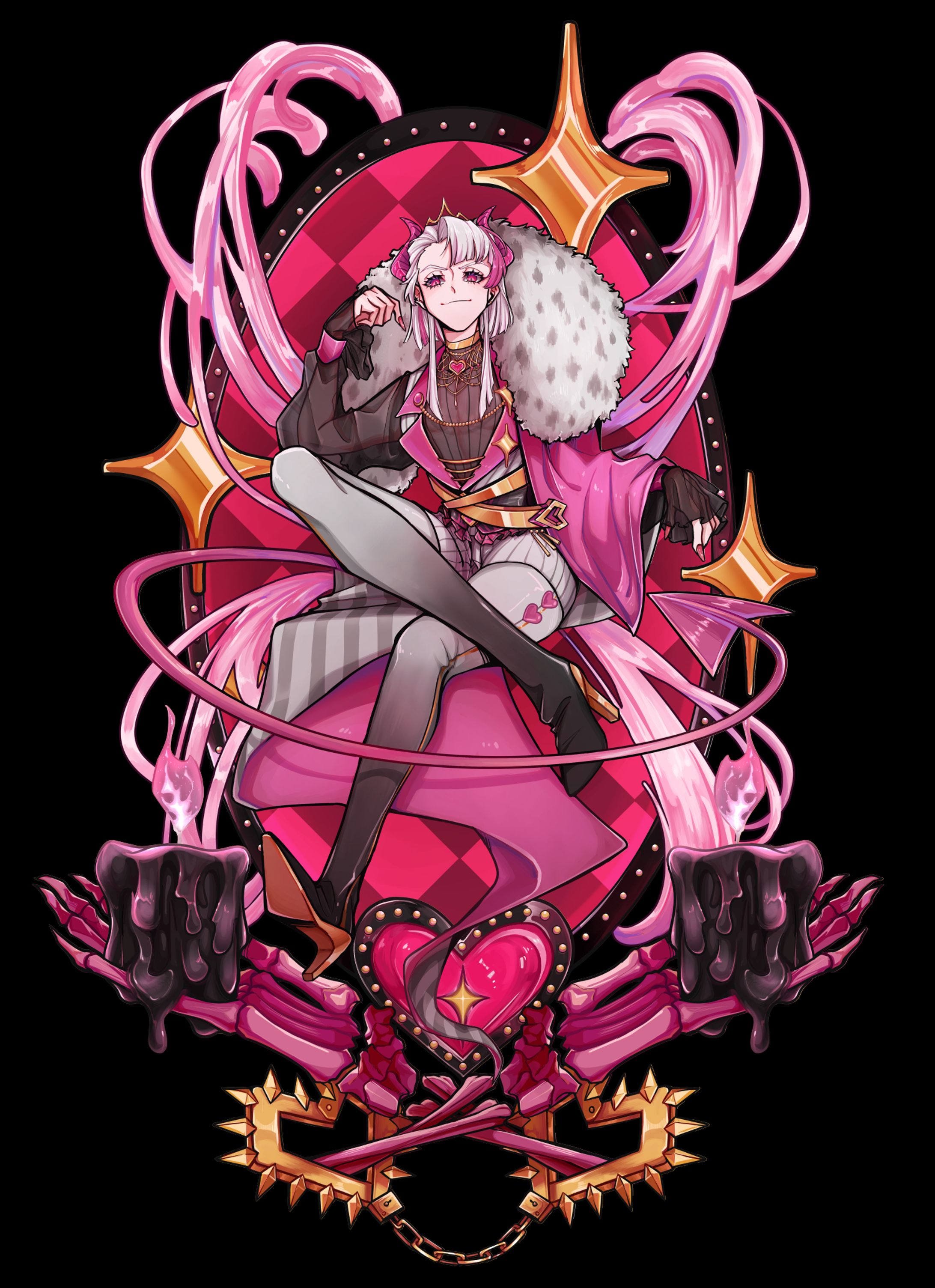 サキュバス魔王・背景立ち絵-1