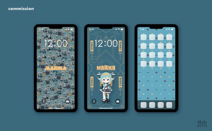 【skeb】 Vtuber Marika様 スマホ壁紙