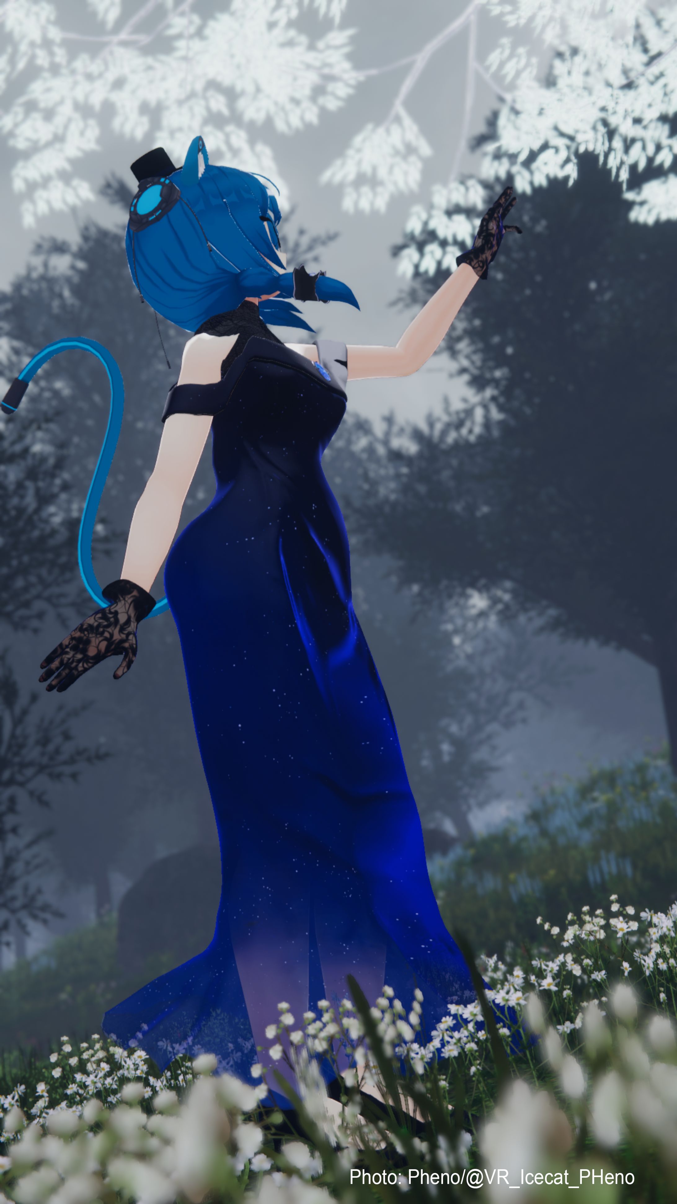VRChatオーダーメイド衣装制作例ネモフィラドレス-1