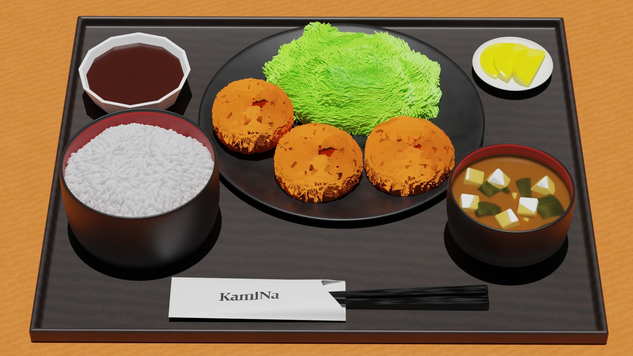 メンチカツ定食🍴-1