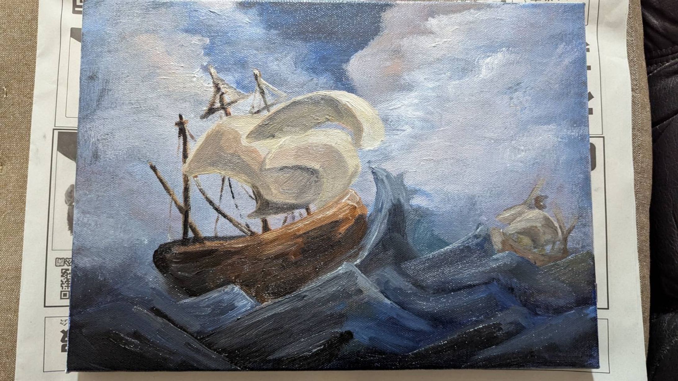 お仕事 アナログ 油絵-1