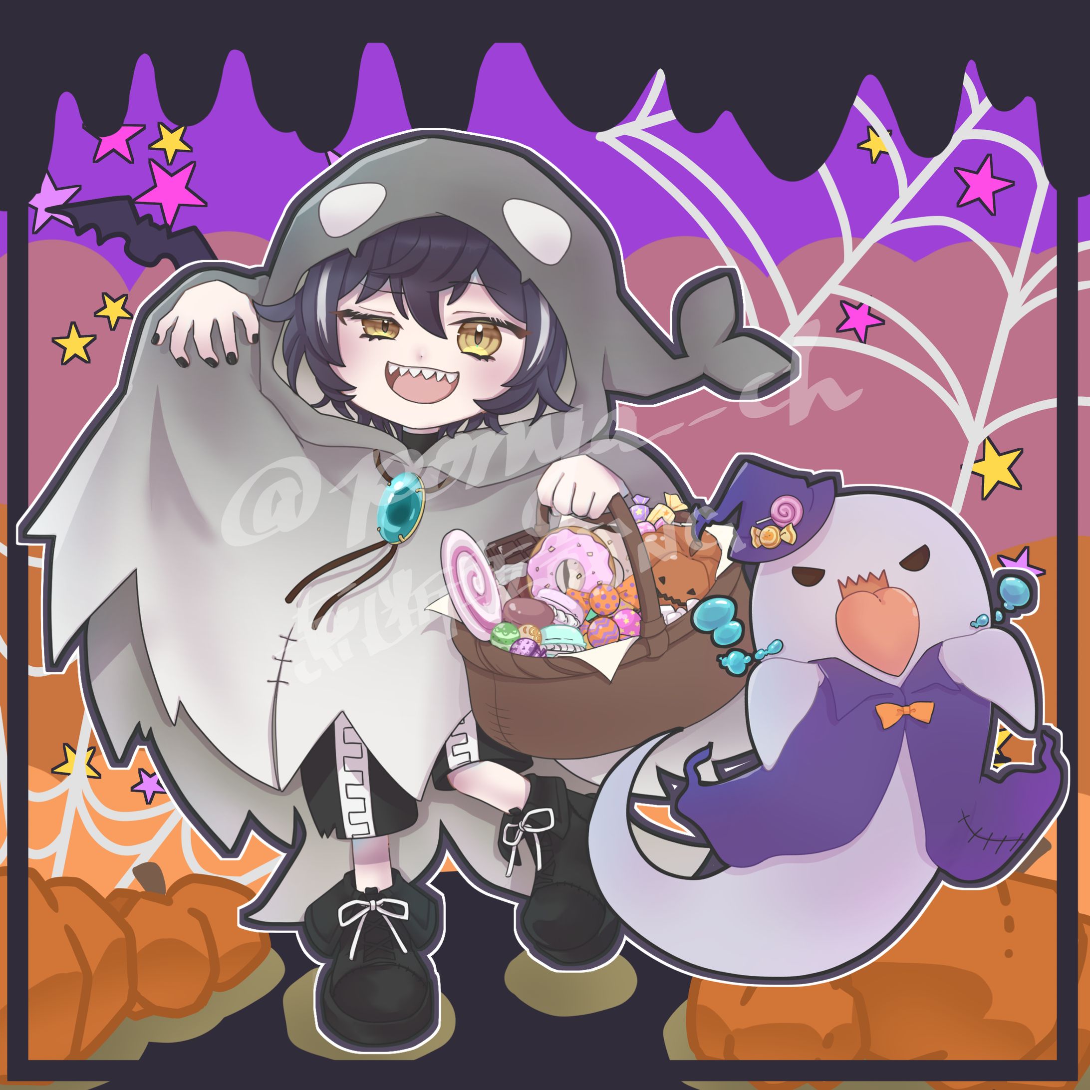 ハロウィン一枚絵（白浜おる様）-1