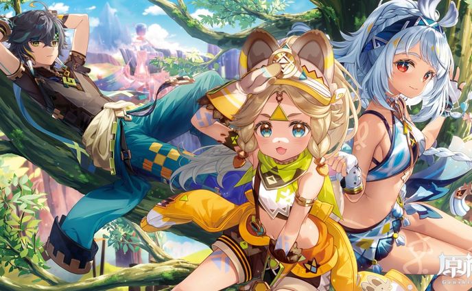 原神　応援イラスト