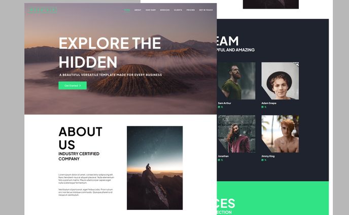 MountainRange in Website Templates - LayoutFlow