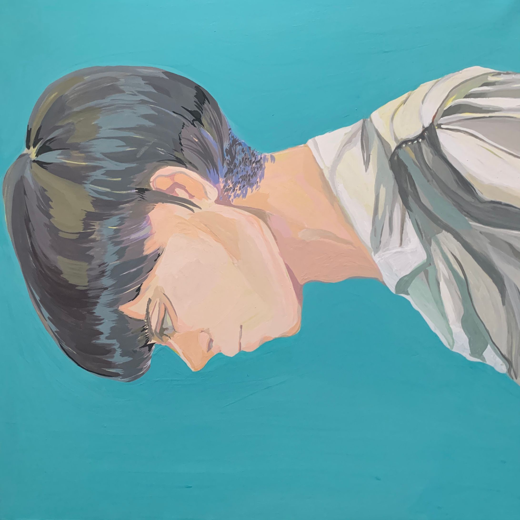 人物画（アクリル絵の具）-1
