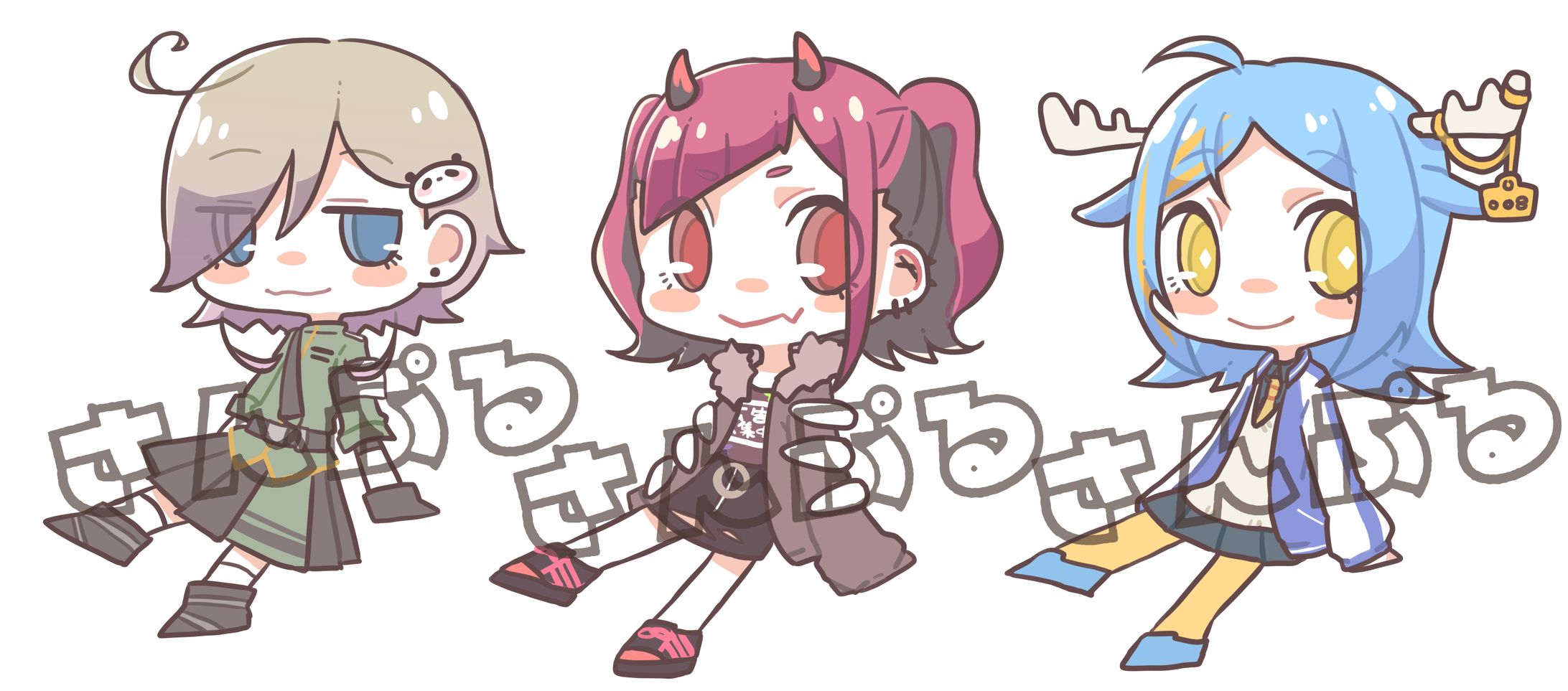 ちびキャラ(パステルカラー)-1