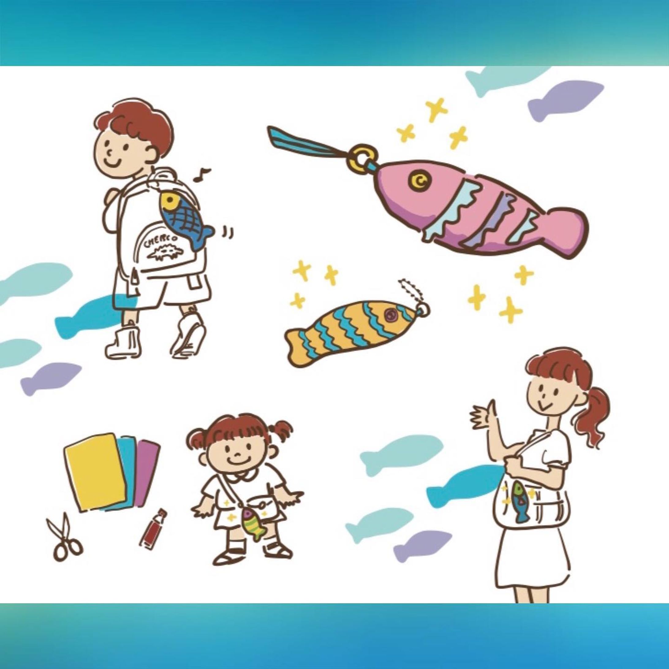 🐠8/15,16は夏のおさかなワークショップ🐠﻿
﻿
﻿
今週末の8/15,16は﻿
﻿
〈 夏の思い出カスタムフィッシュをつくろう 〉﻿
﻿
を開催させていただきます🤗🐠💫﻿
﻿
﻿
好きな色の布を組み合わせて、自分だけのカラフルなおさかなキーホルダーをつくります🐡🐟🐠﻿
﻿
﻿
当日参加も受け付けておりますので、お気軽に遊びに来てください😃🌼﻿
﻿
﻿
﻿
■場所：みらい長崎ココウォーク5F﻿
　　　　イベントスペース﻿
﻿
■日時：8/15(土)16(日)  13:30〜17:30﻿
﻿
■所要時間：30分〜1時間﻿
﻿
■内容：夏の海や川に住むお魚を、布などの素材を使って自分だけの「オリジナルお魚」をつくります。夏の思い出になるアート作品を作りましょう🐳💎💫﻿
﻿
■参加費：500円﻿
﻿
■対象年齢：年齢制限なし﻿
﻿
おひとりでもお友達とでも、親子で参加も大歓迎です☺️🙌﻿
﻿
■当日参加可🙆‍♀️﻿
事前予約はメール info@cheblo.com﻿
まで希望の日時をお送りください⏰﻿
﻿
■定員：同時刻8名﻿
﻿
﻿
※感染防止対策へのご協力をよろしくお願いします😷﻿
﻿
﻿
#ワークショップ #kominkan #コーミンカン #夏休みイベント #工作 #夏休み工作 #イベント #夏休み #ココウォーク #cheblo #cheblocrafthouse #夏休み工作体験 #CHEBLOと夏休み #体験 #親子で #手作り #夏の思い出 #魚 #キーホルダー #ハンドメイド #workshop #handmade #🐠-1