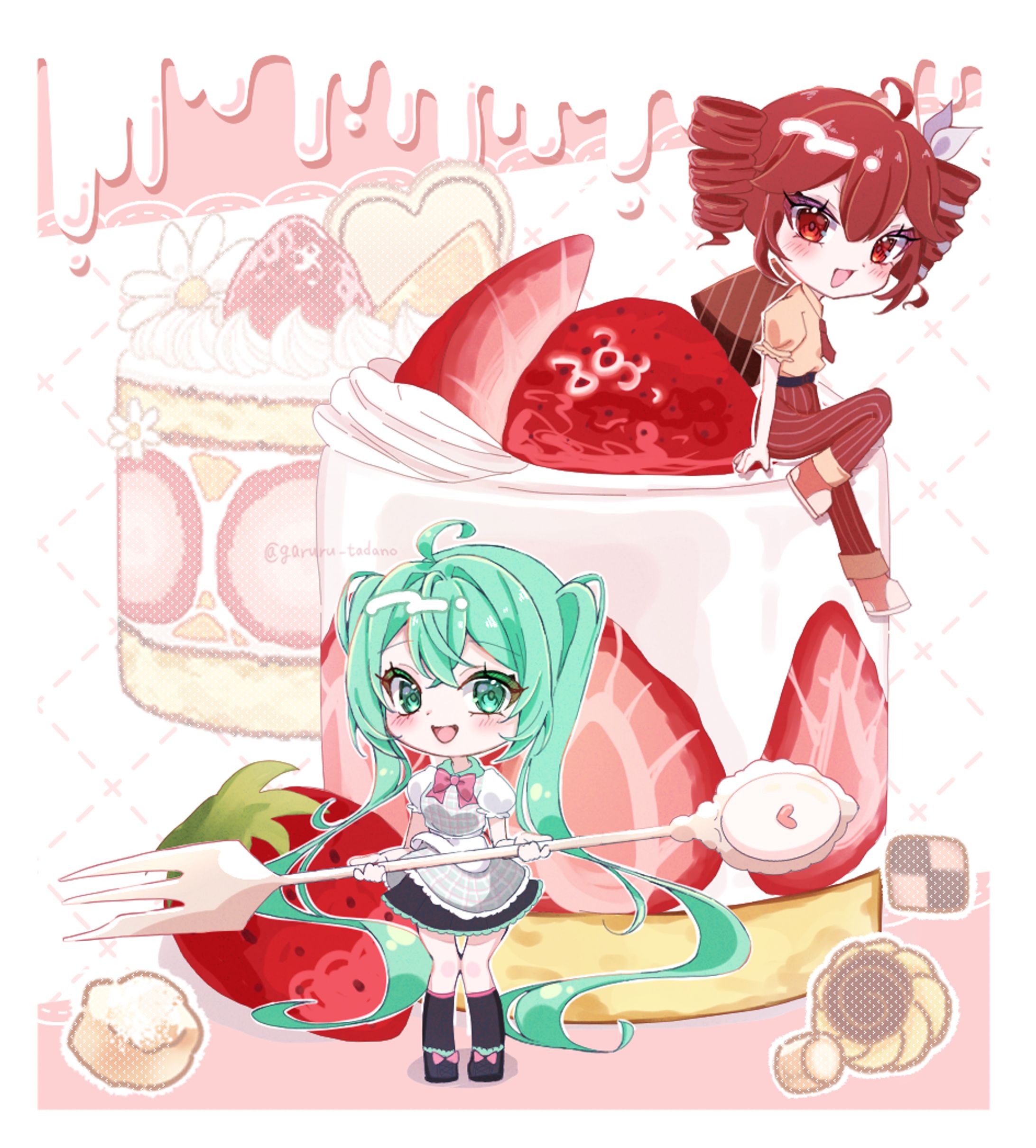 スイーツの日 SD ミク＆テト-1