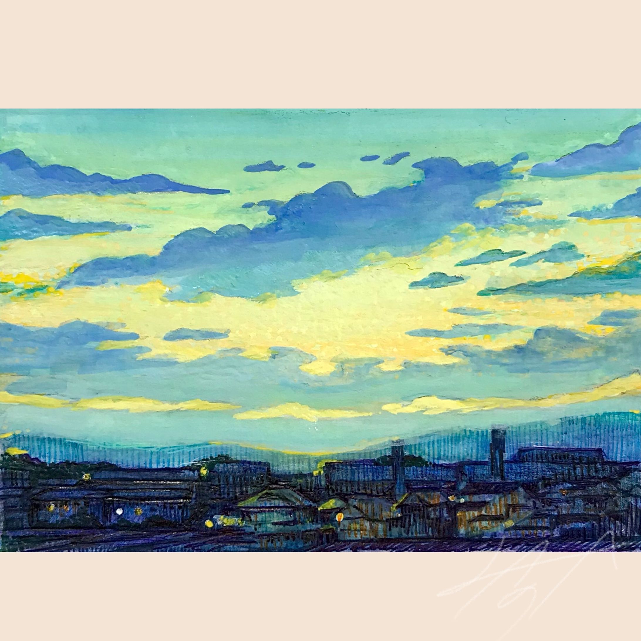 依頼作品「朝焼け」「夕焼け」2022.5-1