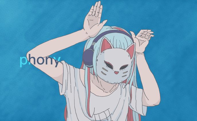 vtuber、モノクロイラスト