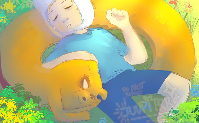 Fanart - Jake & Finn render sketch