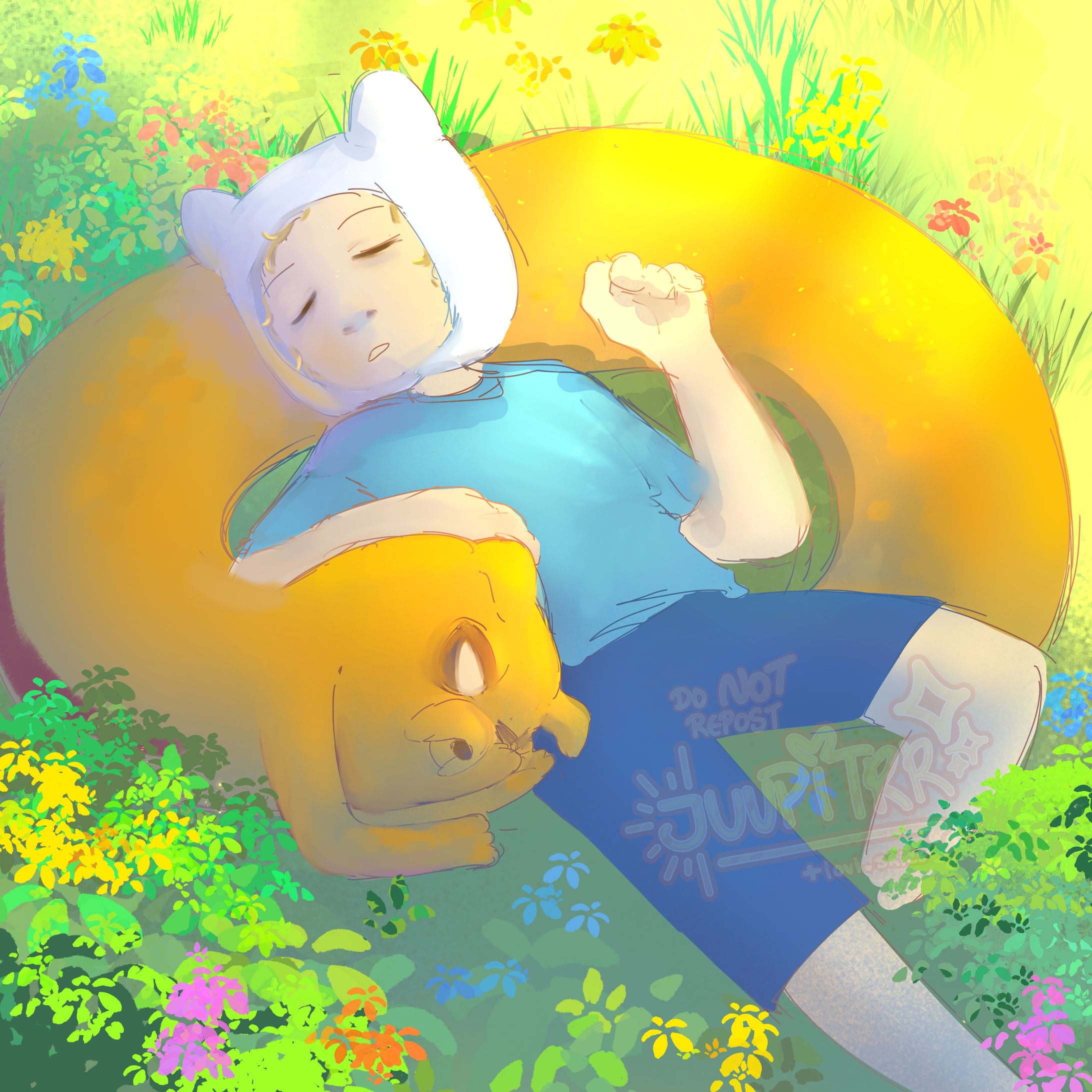 Fanart - Jake & Finn render sketch-1
