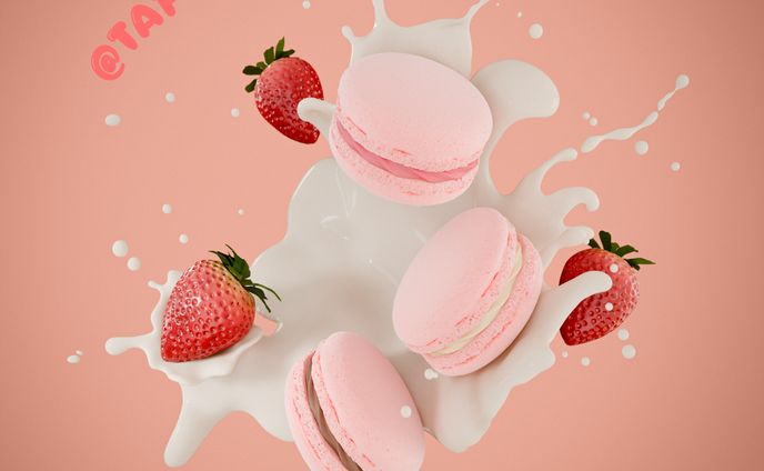 Strawberry Milk Macaron
