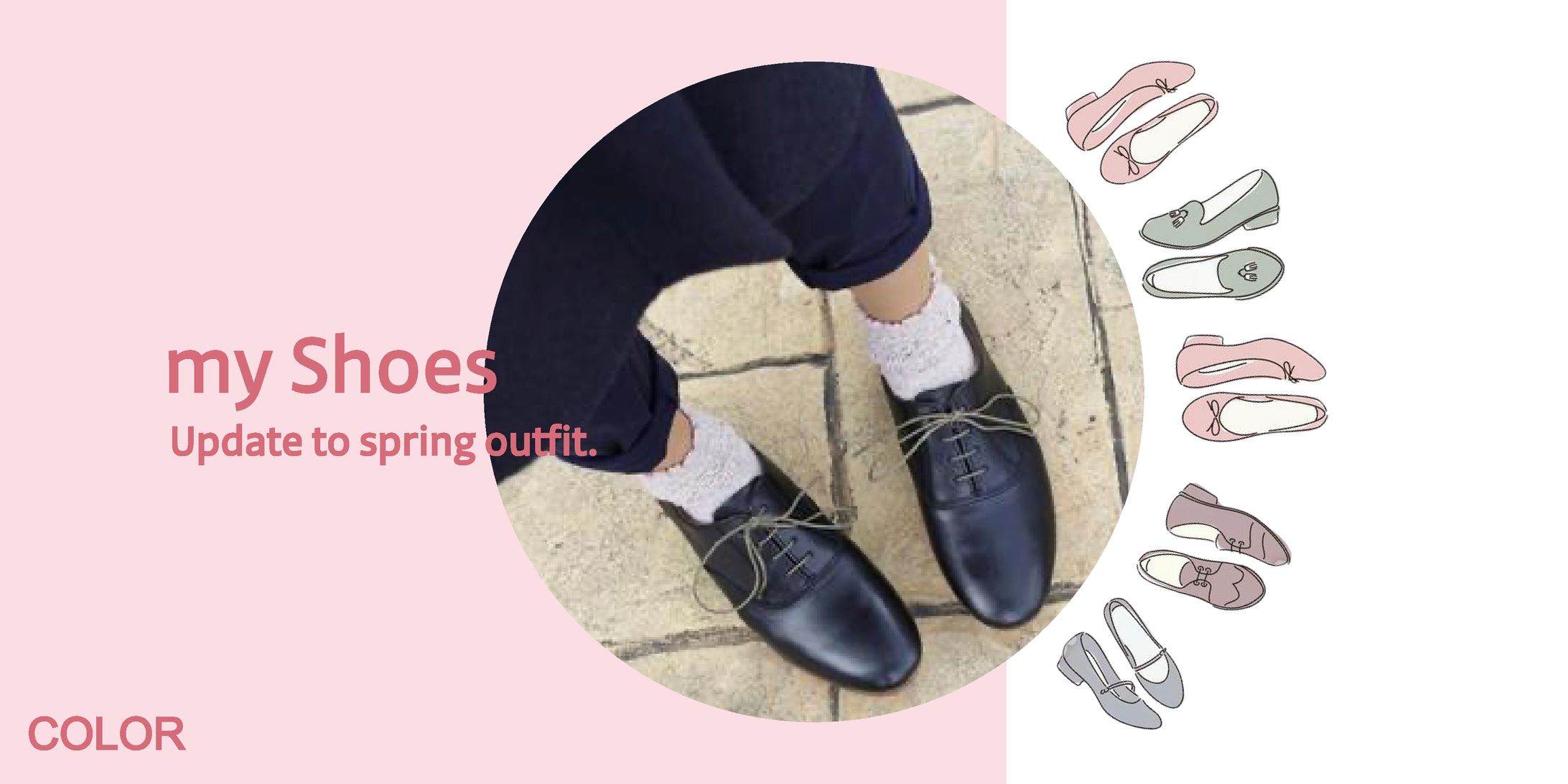 シューズ　バナー　春　COLOR-1