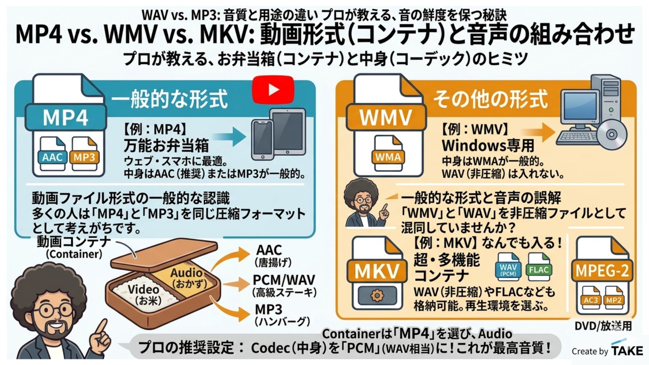 【技術解説】動画形式(コンテナ)と音声の組み合わせ-1
