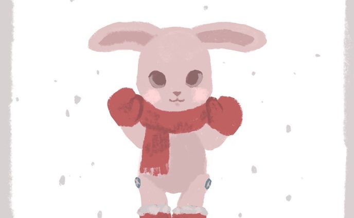 うさぎと手袋⛄️

#イラスト　#illustration #いらすとぐらむ #うさぎ　#雪　#厚塗り　#一日一絵