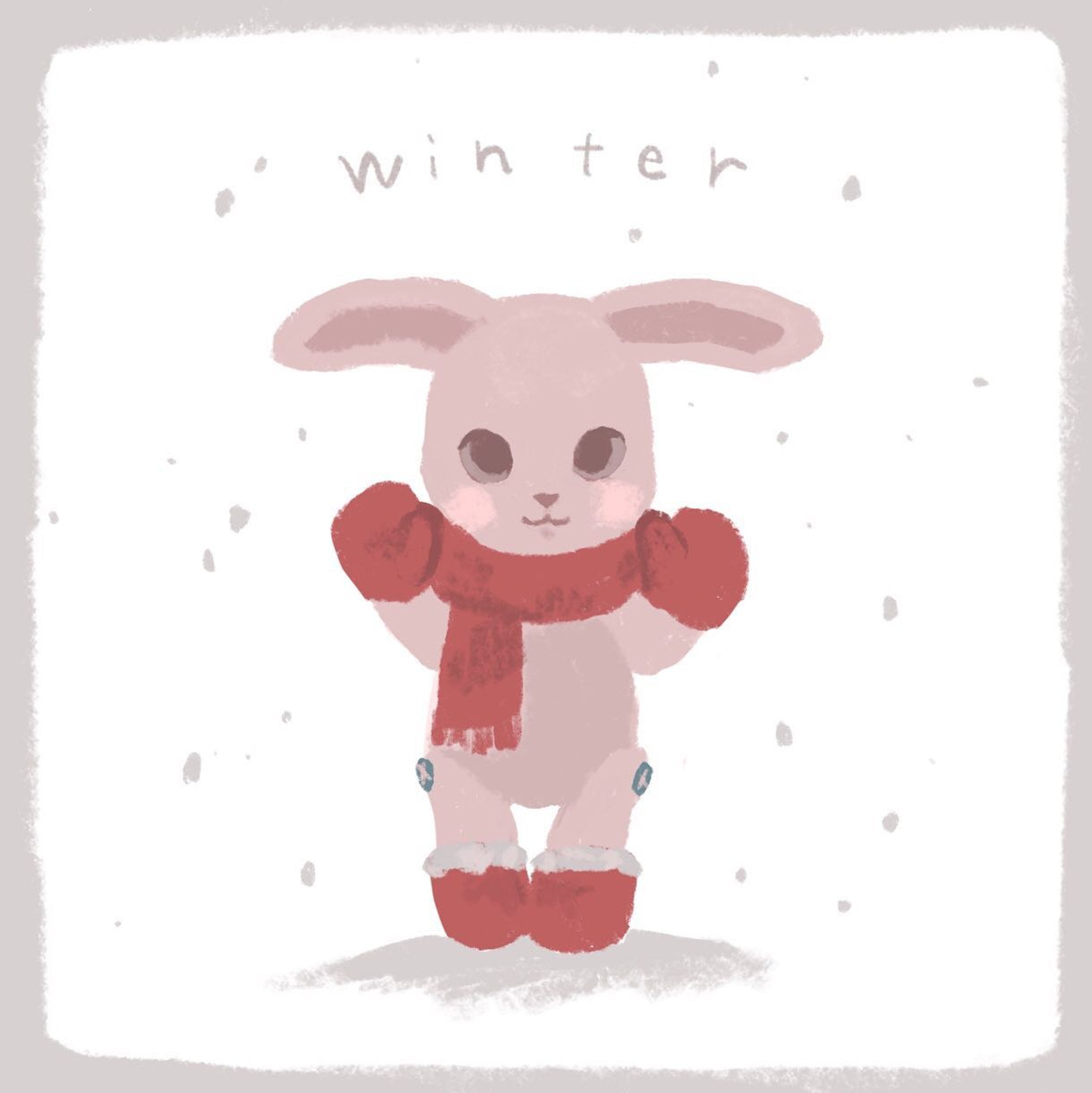 うさぎと手袋⛄️

#イラスト　#illustration #いらすとぐらむ #うさぎ　#雪　#厚塗り　#一日一絵-1