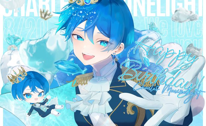 Lapis Live所属 シャルル・マリンライト様 応援広告イラスト