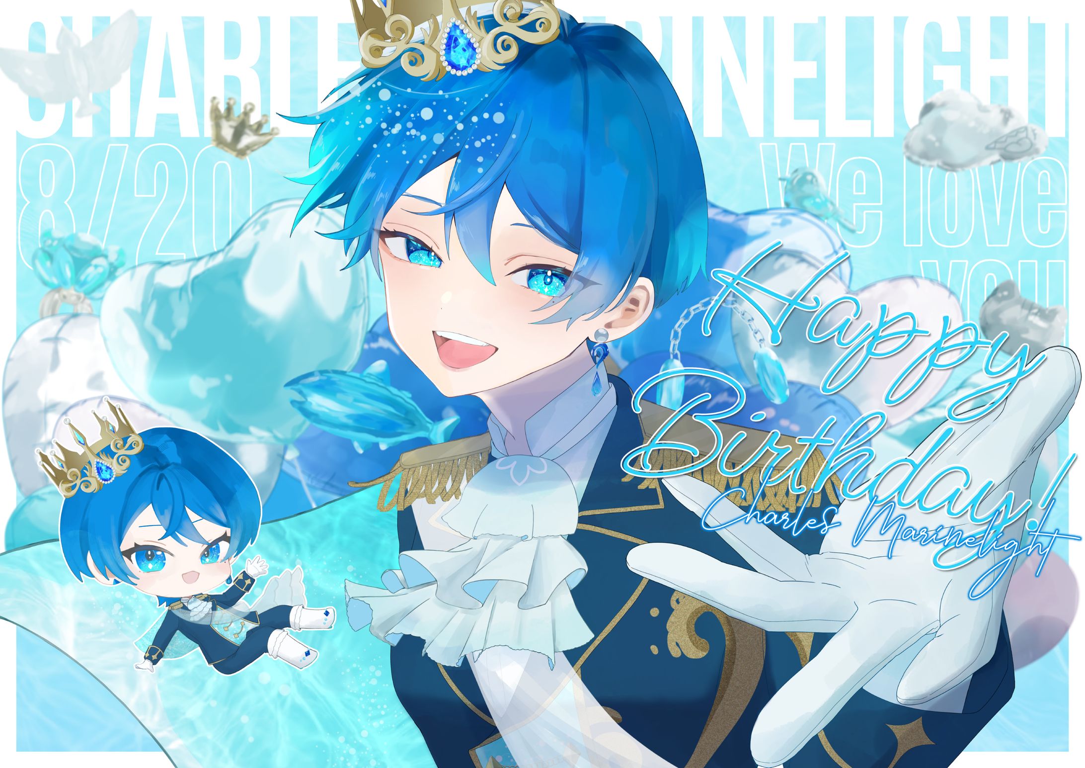 Lapis Live所属 シャルル・マリンライト様 応援広告イラスト-1