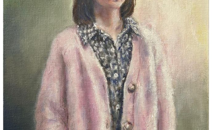 「人物画」
2月頃から描いていた人物画、
とりあえず完成とします。
油彩　キャンバス　F6号

#油彩 #油絵 #絵画 #人物画 #人物スケッチ #人物画スケッチ #oilpaint #oilpainting #painting #art #portraitpainting #figurepainting #figureskating