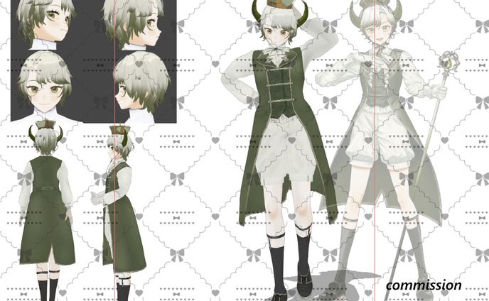 Vroidモデル依頼品+blender