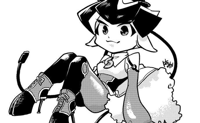 モノクロイラスト