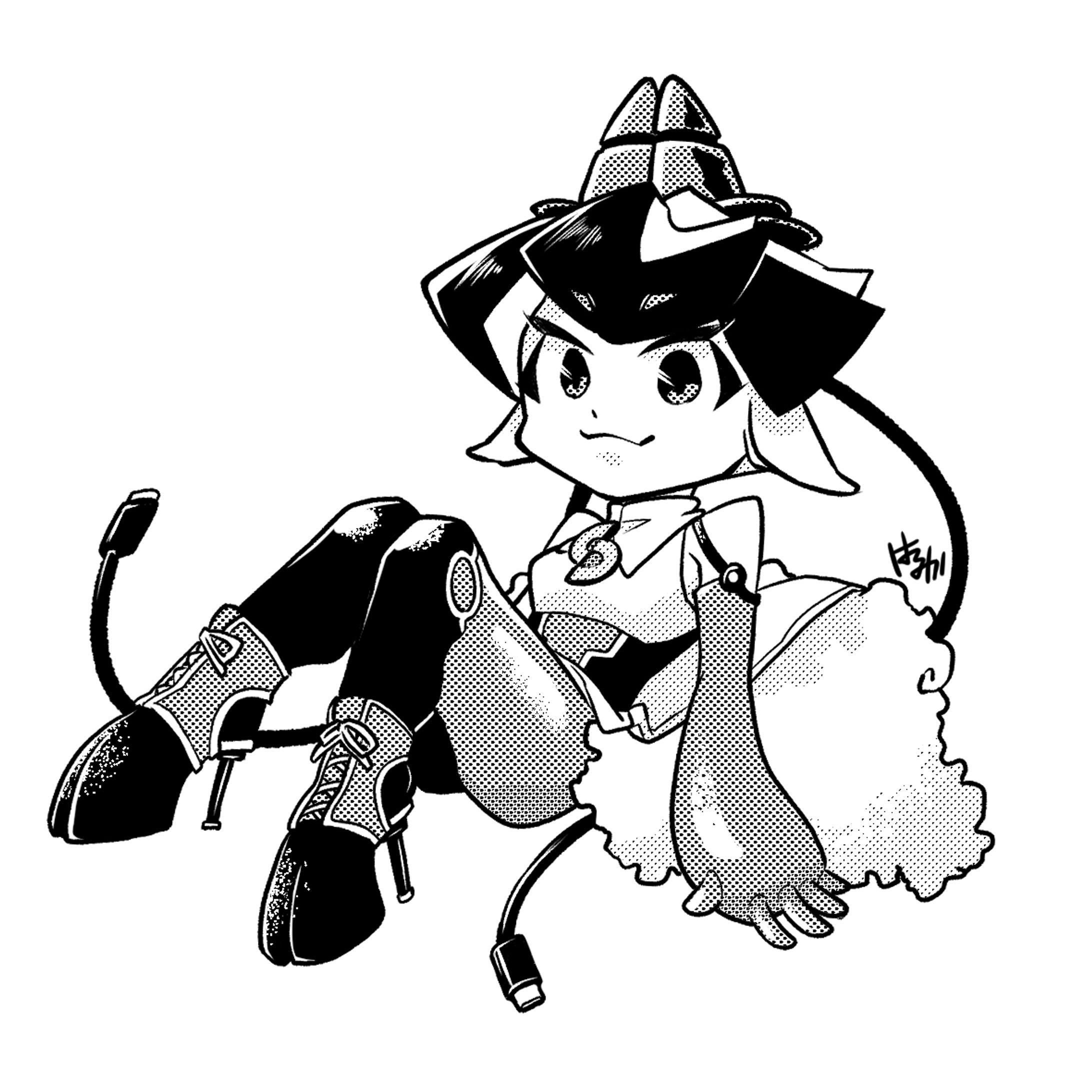 モノクロイラスト-1