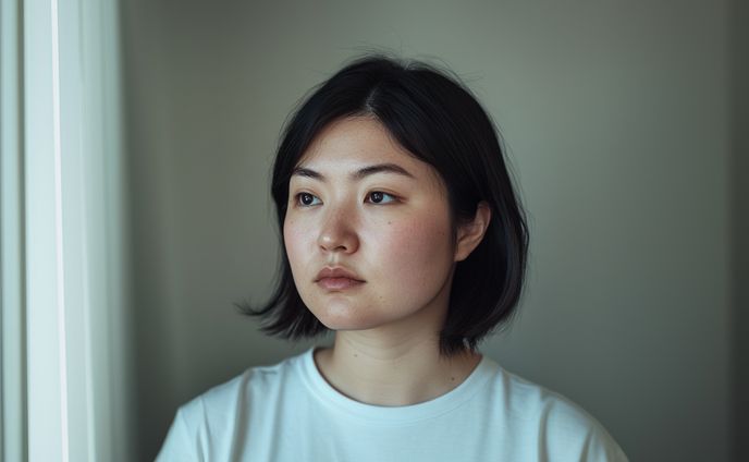 A close up portrait 1x1 aspect ratio