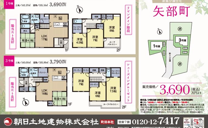  現地看板 T3 矢部町2705