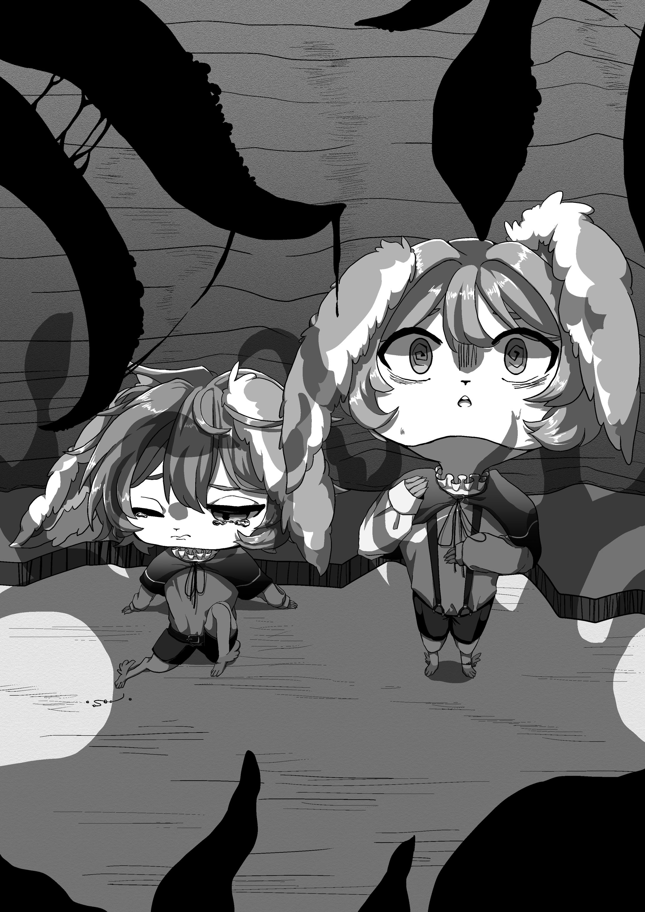 オリジナルモノクロイラスト-1