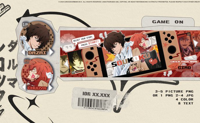 Dazai Chuuya BSD Twitter Layout