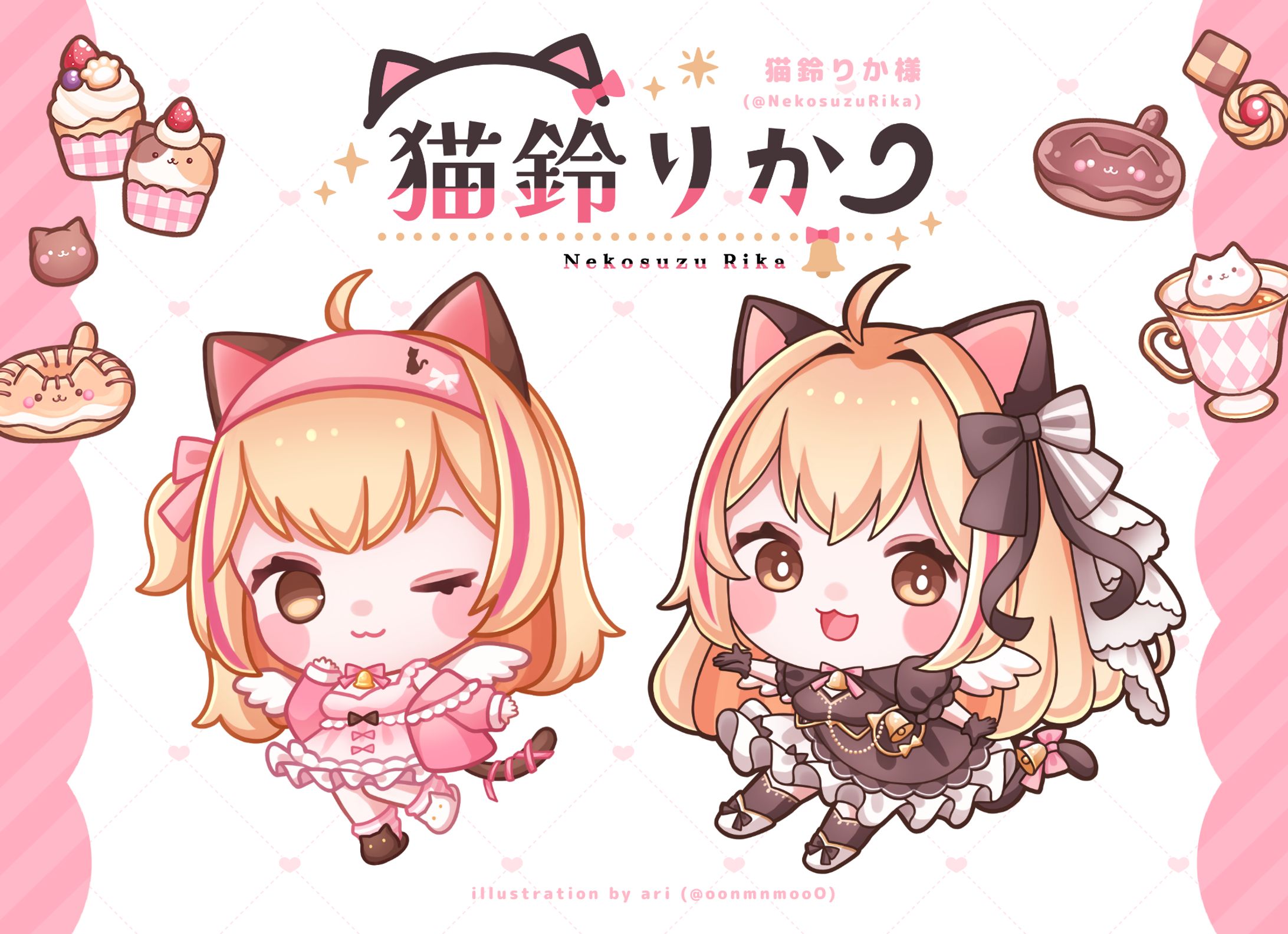 work┊ミニキャライラスト、ネームロゴ┊猫鈴りか様 work┊ミニキャライラスト、ネームロゴ┊猫鈴りか様