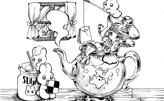 ドローン、ペン画