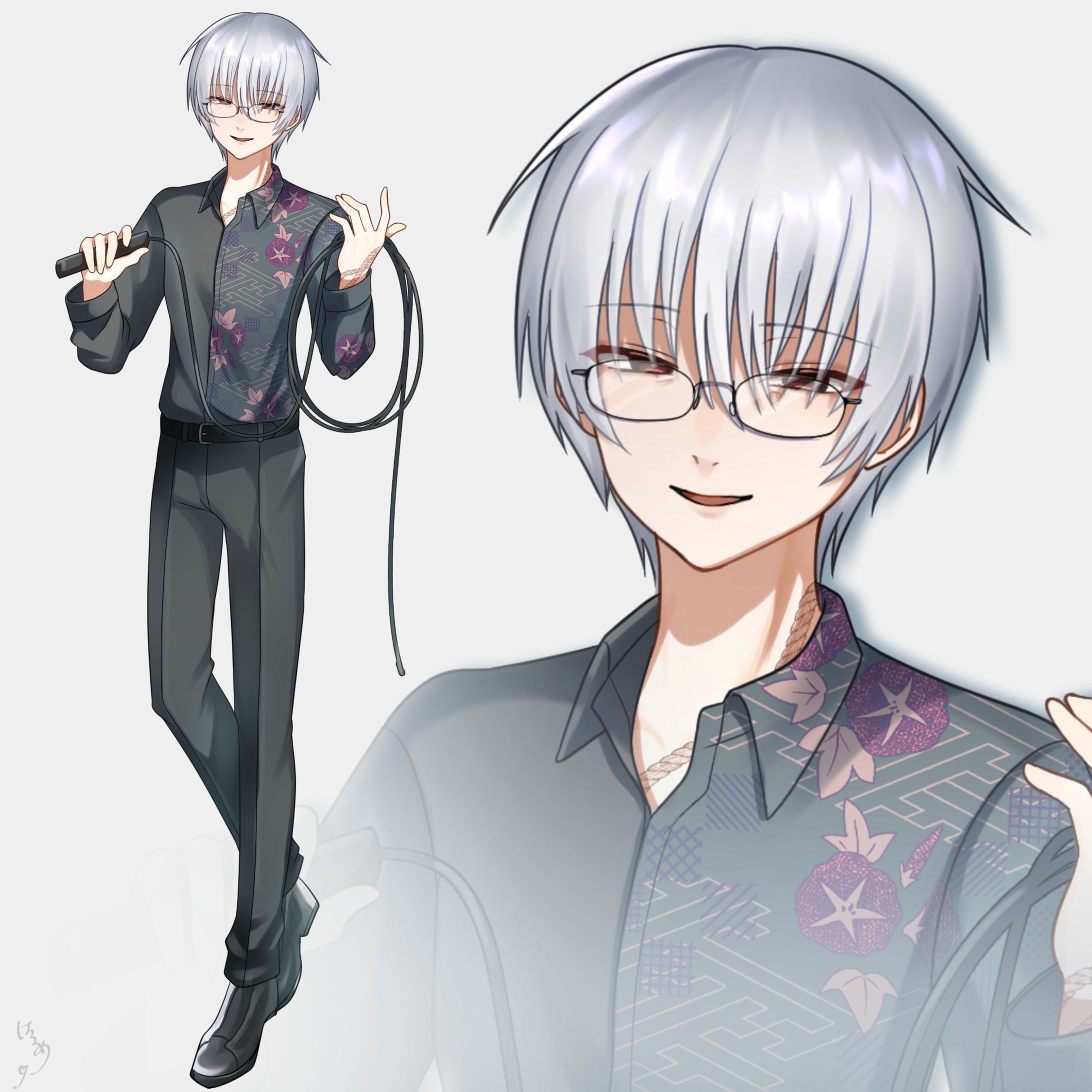 【個人依頼】TRPG用立ち絵　眼鏡の男性-1