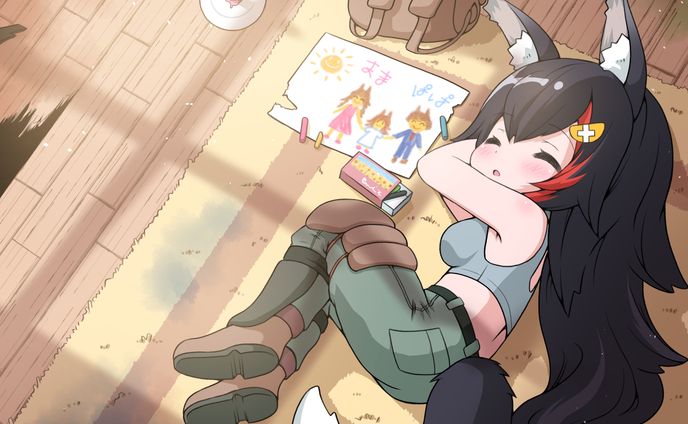 『むにゃ……ぱぱぁ…ままぁ…』